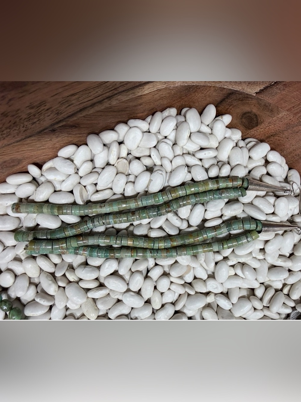 Green Heishi Bead Earrings- Unbranded